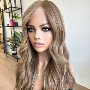 Rambut palsu renda depan kutikula Eropa Remy Virgin sorot coklat dua ditarik kualitas Salon 12A dengan akar gelap - Product Image 6