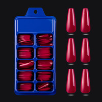 Vente d'usine 100 pièces/boîte bricolage faux ongles ongles artificiels en plastique avec embouts de presse différents modèles acryliques emballage de la boîte