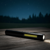 Stylo-lampe LED rechargeable avec aimant et clip, indice de protection IP20, 1000+ lumens, usage industriel