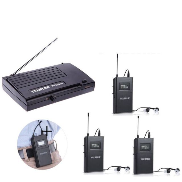 For Takstar WPM-200 In-Ear Monitor System with 6-Channel Wireless Transmitter and Omni-Directional Ribbon Microphone for Singers