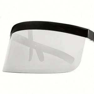 Gafas de Sol de Moda 2021, Extra Grandes, con Espejo Plateado, Protección UV400, con Gorra Integrada, para Mujer - Product Image 6