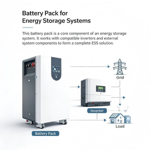 Système de stockage d'énergie solaire hybride 5-10 kW avec batterie 51,2 V, phase divisée, IP65, CAN, pour usage domestique, batterie LiFePO4 - Product Image 2