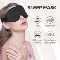 Masque de sommeil 3D personnalisé avec logo, ajustable, profilé, bloquant la lumière, pour les voyages et les siestes