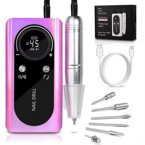 Máquina de manicura y pedicura portátil de 45000 RPM, lima eléctrica recargable, herramienta inalámbrica para pulir y esmerilar en salones de belleza. - Product Image 1