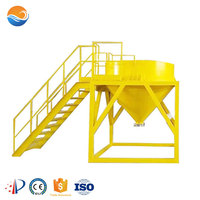 Silo de stockage compact de 3m³ pour poudres, machine de déchiquetage de sacs, silo de transport de ciment en big bag avec vis sans fin