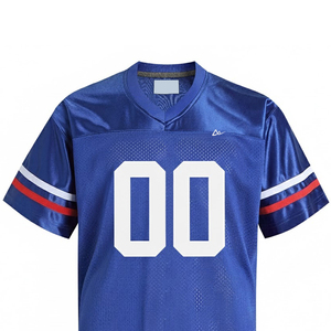 Maillots de football américain personnalisés de qualité supérieure 100% polyester respirant à manches courtes imprimés par sublimation écologiques - Product Image 4