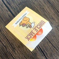 Sacs en papier kraft recyclables à succès avec impression flexo pour frites et poulet frit