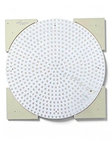 Carte de circuit imprimé ronde en aluminium LED personnalisée OEM, épaisseur de la carte 1,2 mm, épaisseur du cuivre 25 µm, carte de circuit imprimé pour éclairage de plafond