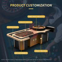 YS Luxuriöser Maßgefertigter Moderner Casino-Roulette-Tisch mit Poker-Option Professionelle Glücksspiel-Ausrüstung