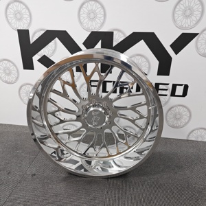 عجلات شاحنة KYKY مقاس 24×12 و24×14 و26×14 و26×16 مقعرة ومصقولة مع أغطية عائمة لتويوتا تاكوما - Product Image 1