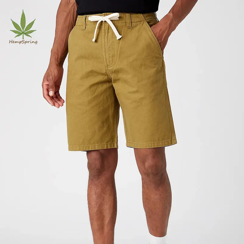 Pantaloni corti da uomo in canapa pantaloni da spiaggia rilassati da uomo in canapa naturale con pantaloni da spiaggia con coulisse pantaloncini rilassati pantaloncini per bambini