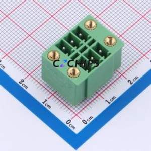 DB2EVHBM-3.5-2*3P-GN Plug-in Terminal Block Through hole,P=3.5mm Board-to-Board / Socket - Closed Screw Fixing 2x3P 3.5mm - Product Image 1