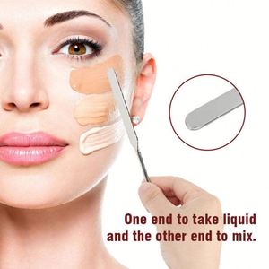 Kit de Espátulas y Paleta de Acero Inoxidable para Mezclar Pinturas al Óleo, para Arte de Uñas y Maquillaje - Product Image 2