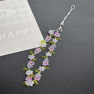 Cinturino per cellulare Chic da <span class=keywords><strong>donna</strong></span> con perline a farfalla con perline e perline per <span class=keywords><strong>telefono</strong></span> in acrilico custodia per <span class=keywords><strong>telefono</strong></span> con catena Chic - Product Image 4