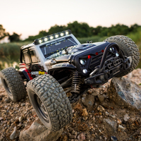 SUV RC tout-terrain 4x4 avec moteur brushless 1/16, vitesse variable en continu, télécommande électrique, qualité hobby