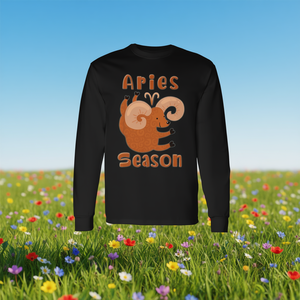 Camiseta de manga larga con dibujo del zodiaco de la temporada de Aries - Product Image 3