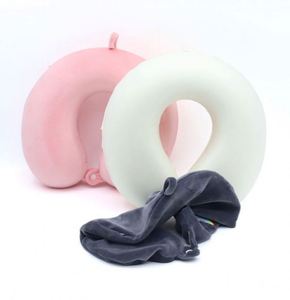 Oreiller de voyage en coton personnalisé en forme de U, coussin de soutien doux, impression sérigraphiée, LOGO personnalisé, cadeau promotionnel pour magasin - Product Image 1