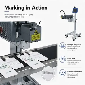 Máquina de Codificación Láser de CO2 de Alta Velocidad Wdotmark para Códigos de Lote y Marcas QR en Botellas de Plástico, Bolsas de Cartón y Cajas de Madera - Product Image 3