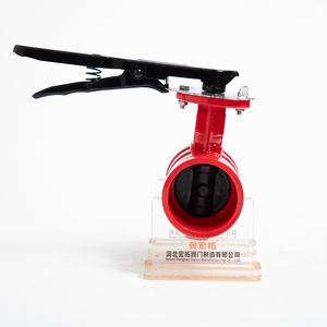 วาล์วผีเสื้อแบบมีร่องปลาย ขนาด DN65 PN16 ผลิตจากเหล็กหล่อ พร้อมคันโยกแบบมือ - Product Image 3