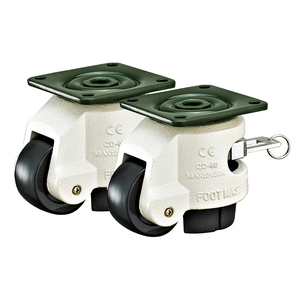 60F Industrial Nylon Footmaster Rodízio Rodas Com Alça Altura Ajustável Rodízios Leverling Rodas - Product Image 3