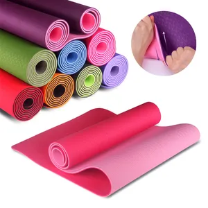 Rolo de tapete para exercício, venda quente, alta densidade, balança doméstica, 6mm, grande, preto, verde, eco amigável, tpe, yoga
