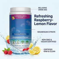 Mezcla de Bebida de Citrato de Magnesio Biodisponible para una Relajación Saludable, Sabor Natural a Frambuesa, Suplemento Vegano Certificado, 16 Onzas