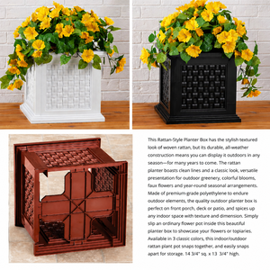 Jardinera Moderna para Patio, Interior y Exterior, Decoración para Plantas de Porche, Decoración para Terraza, Maceta con Textura - Product Image 3