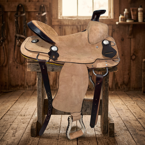 Selle d'équitation anglaise en cuir véritable couleur naturelle, fabriquée en Inde, très demandée, respirante, confortable et durable - Product Image 1