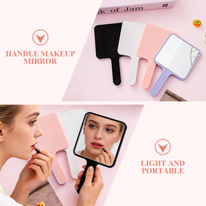 Specchio Cosmetico Portatile con Manico, Alta Definizione, Piccolo Specchio in Plastica con Logo Personalizzato per il Trucco - Product Image 3