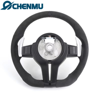 Volant sport M à fond plat en suède synthétique complet pour BMW Série 3 E70 E71 E81 E88 E89 E90 E91 E92 E93 M3 M5 – Amélioration – Vente Flash
