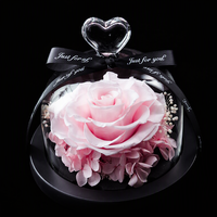 Kotak Hadiah Mawar Biru Awet Bentuk Hati Buatan Tangan Tahan Lama untuk Hari Ibu, Hari Valentine, Hari Jadi & Natal