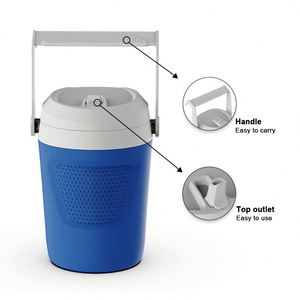 Wholesale Custom Logo 4L Barrel Shaped Portable Cooler Box Non-slip Handle Lightweight Plastic Cooler Box - Product Image 4