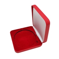 Boîte à monnaie en cuir PU personnalisée EVERWIN, doublure en velours de luxe, boîte d'emballage pour médailles, boîte d'emballage pour badges, boîte d'emballage artisanale, logo en relief à chaud