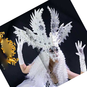 Aquila Re <span class=keywords><strong>Regina</strong></span> Stage Show <span class=keywords><strong>Costume</strong></span> Locale Notturno DS Piuma Bianca di Angelo GOGO degli uomini Squadra di Danza Costumi di prestazione di san valentino usura - Product Image 4