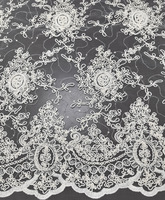 Tela de Tul Bordada con Cordón para Novias, Venta Caliente, Lentejuelas, Ligera, Resistente a la Contracción, Tela de Encaje para Vestidos al por Mayor
