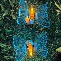 Lumières solaires dynamiques extérieures de motif d'animal d'insecte de libellule de papillon de LED pour l'éclairage au sol décoratif de festival de camping de parc