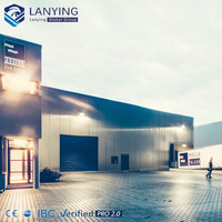 Edificios Prefabricados de Acero Ligero Marca LY, Almacenes de Bajo Costo, Talleres, Plantas Industriales, Diseño Industrial, Garantía de 2 Años, 121+