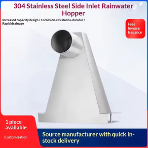 Siphon de sol carré en acier inoxydable 304, type 87, à entrée latérale, pour toiture et piscine - Product Image 3