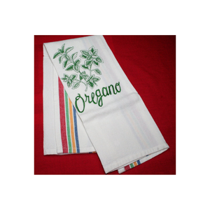 Lightweight Handmade 100% Cotton Embroidered Oregano Kitchen Towels Biodegradable Affordable Perfect for Family Kitchen Cleaning - Product Image 1
