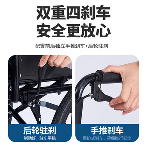 Manual Wheelchair 20-Inch Carbon Steel <b>Folding</b> Lightweight Portable Senior Mobility Aid With <b>Commode</b> Feature - Product Image 5