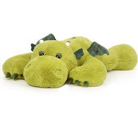 B928 ODM Dragon lesté en peluche, jouet en peluche doux, mignon vert, vente en gros, anniversaire, garçons, filles, enfants, adultes, animaux lestés