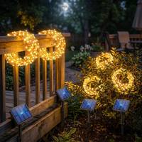 Guirnalda de Luces Solares para Exteriores, IP65 Impermeable, para Jardín, Pequeña, 105 Pies, 300 LED, 8 Modos, Cable de Cobre, Luces Centelleantes