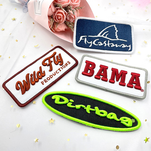 Fashion 3D Logo Sew <strong>on</strong> Customized Woven Embroidery Patches Heat Press <strong>Iron</strong> <strong>on</strong> <strong>Letter</strong> Patches Custom Embroidered Patch - Product Image 5