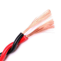 Kabel listrik 2X18AWG 2X20AWG 2X22AWG hitam dan merah kawat listrik pasangan bengkok