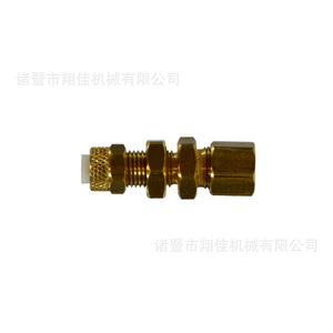 Xiangjia Machinery Brass Flareless Fitting 1438 Corrugated Connector Through Board Direct Connection for Manufacturing - Product Image 1