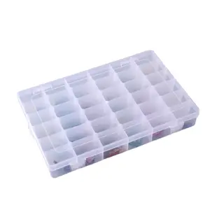 36 отсеков прозрачная квадратная коробка для хранения бусин упаковка PP пищевой стандартный материал для пластиковой упаковочной коробки