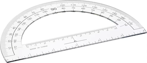 180 độ 6 inch Nhựa hình học thiết lập thước đo thước đo góc toán học toán học cho các trường học - Product Image 3