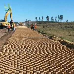 Sistema de confinamento celular geocélulas de plástico perfurado texturizado HDPE para estabilização do solo