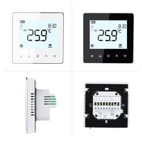 Termostato de Habitación con Pantalla Táctil de 0-10V para Sistemas HVAC, Ahorro de Energía, Instalación en Pared, Fácil de Instalar, Diseño Gráfico