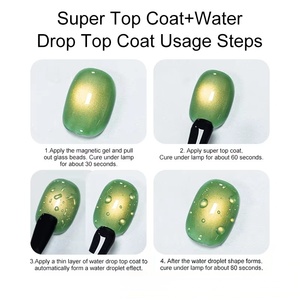 3D <b>Clear</b> Water Drop Top <b>Coat</b> Gel Nail Polish Crystal Water Drop Design No Wipe Soak Off Water Droplet Nail Art Functional Gel - Product Image 6